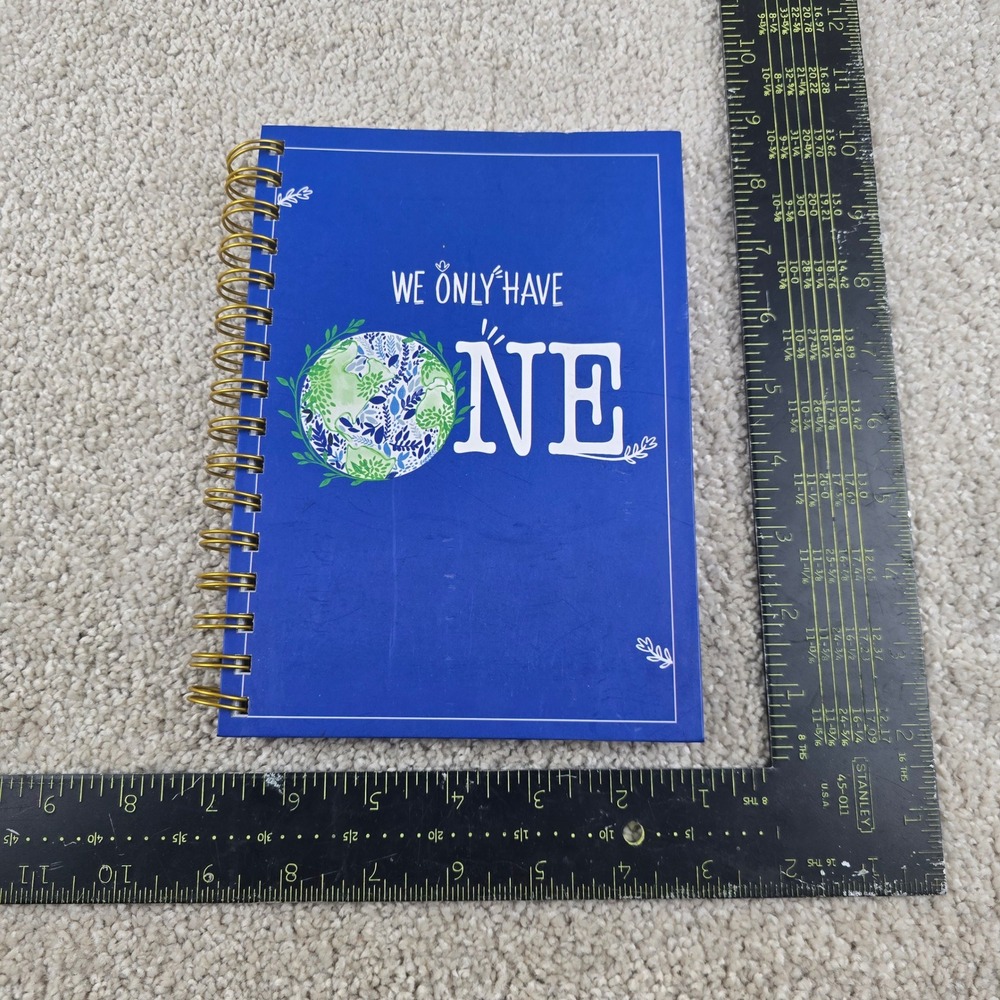 Top Flight A5 Notebook Blue We Only Have One Earth Graphic Wide Rule Spiral